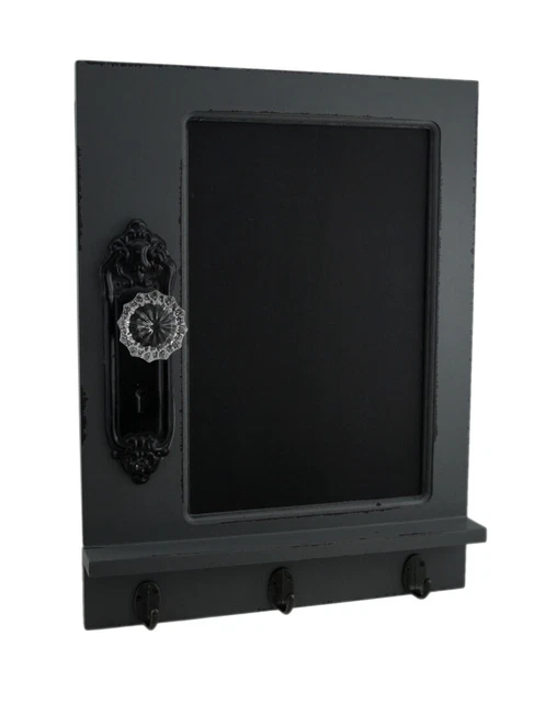 Scratch & Dent 17"x13" Door Chalk Board w/3 Hooks GREY