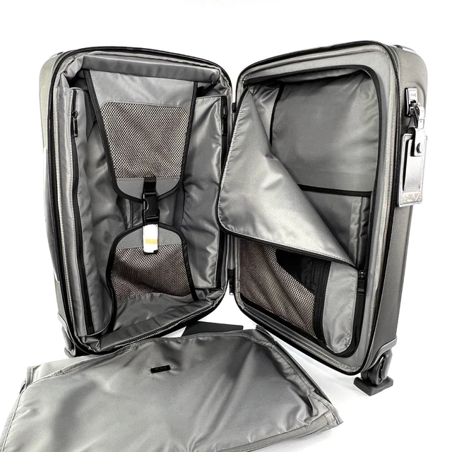TUMI Alpha 3 International Dual Access Carry On 4 Wheel Expandable Storm Blue 16