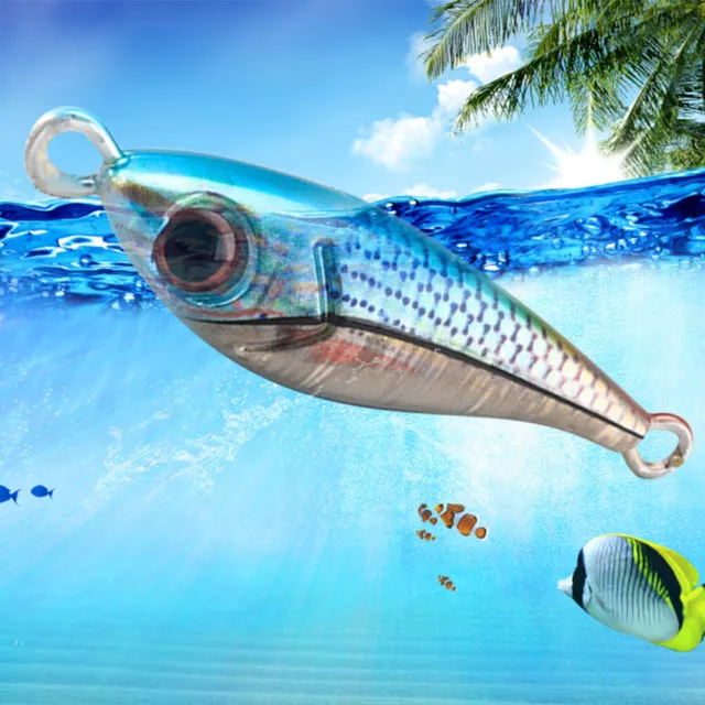 Fish Shape Fish Lures Baits Realistic 3D Printed for Bass Fishing (40g E)