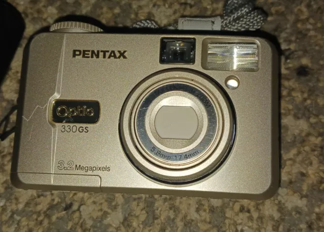 Pentax Optio 330 GS  Digital Camera 3.2MP 3x Zoom Tested Fast Shipping!