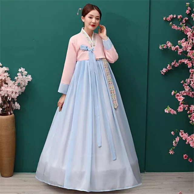 Palace Korean Traditional Costume Women Luxury Hanbok Dress Cosplay Long Robe