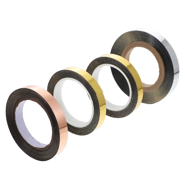 4 rollos de cintas Metallic Washi Band Washi espejo cinta