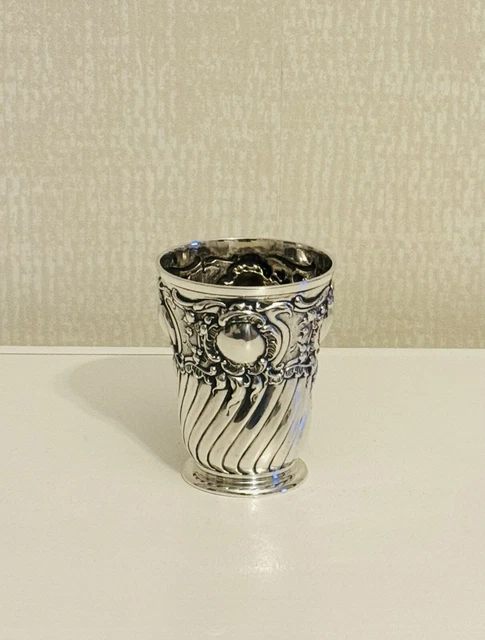 1900年頃 ドイツアンティーク 800シルバー製 ビーカーカップ 146g David Kugelmann 1900年頃 ドイツアンティーク 800シルバー製 ビーカーカップ