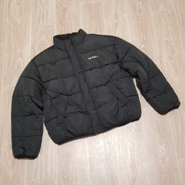 URBAN OUTFITTERS IETS Frans Black Padded Puffer Jacket Coat Small