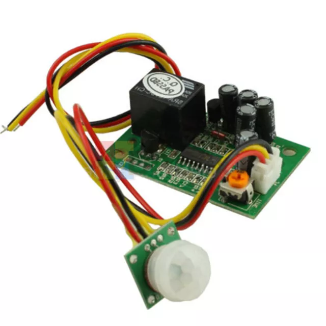 12V PIR IR Pyroelectric Infrared Adjustable Relay Output Sensor Module TOP D