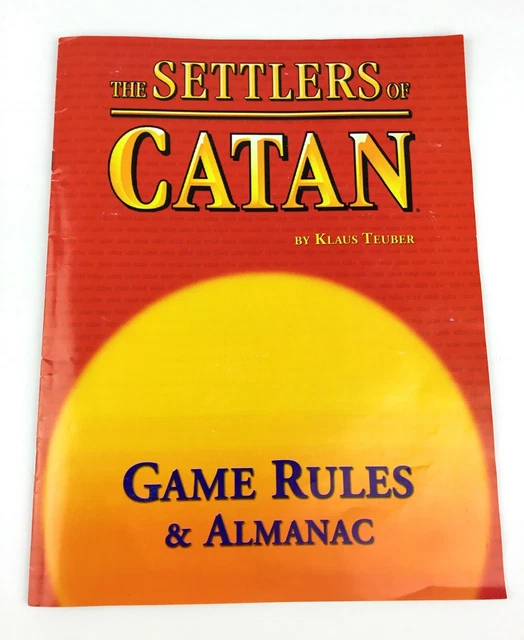 SETTLERS OF CATAN Replacement Board Game Rules Almanac Instruction ...