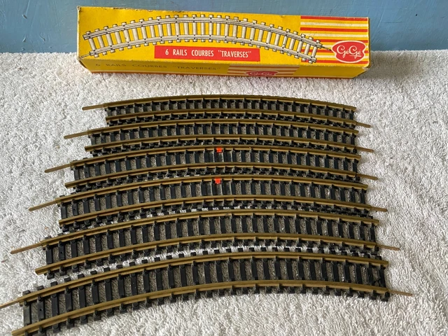 BOITE DE 6 rails courbes en laiton GéGé non JOUEF circuits trains ...