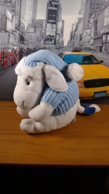 Disney Store Eeyore Plush Stuffed Animal Toy White Blue Snowflake Sweater