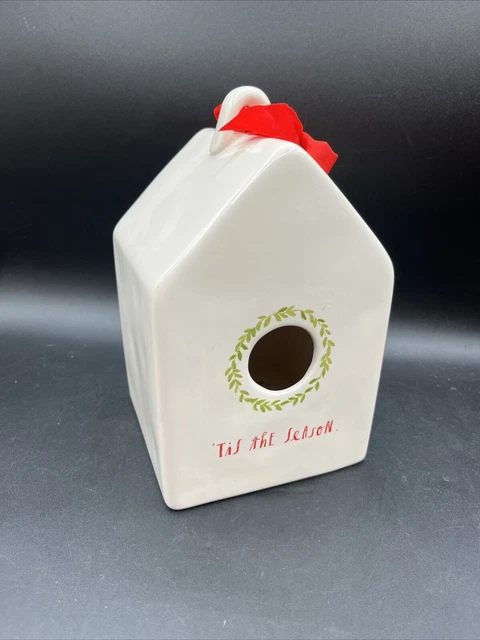 Rae Dunn Artisan Collection by Magenta "TIS THE SEASON" Square Birdhouse