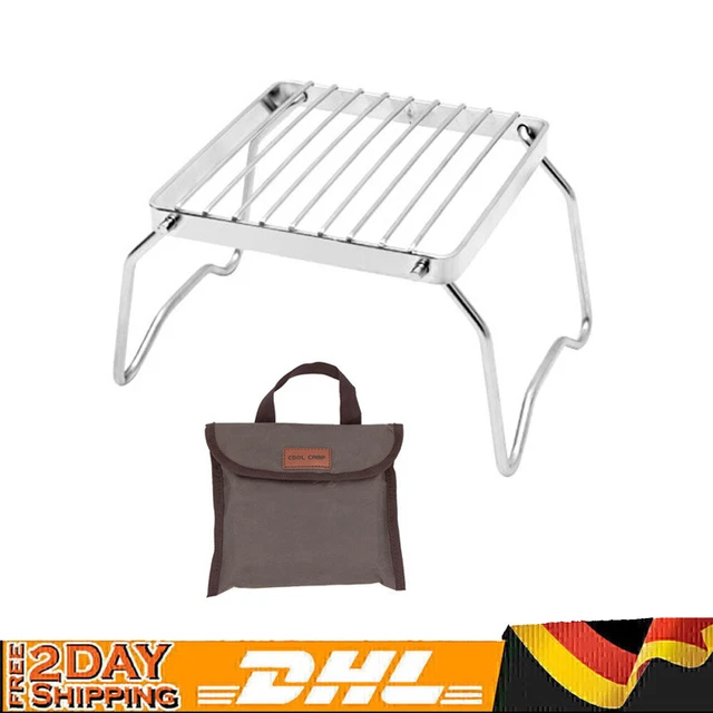 Mini Edelstahl Holzkohlegrill Tragbar Klappgrill Koffergrill Faltgrill BBQ Grill