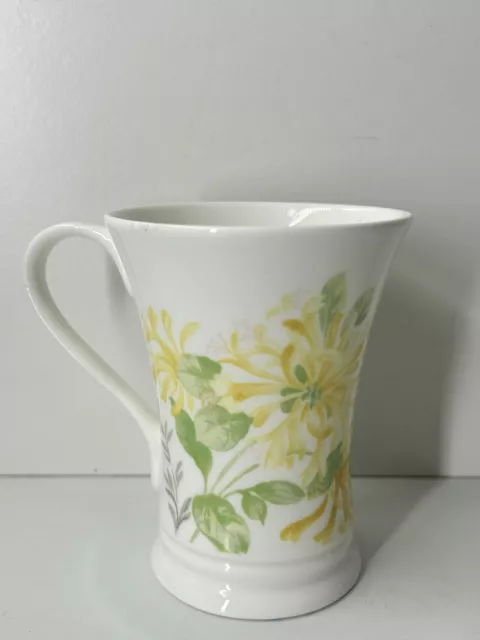 Laura Ashley Home Honeysuckle Wide Top White Ceramic Coffee Mug