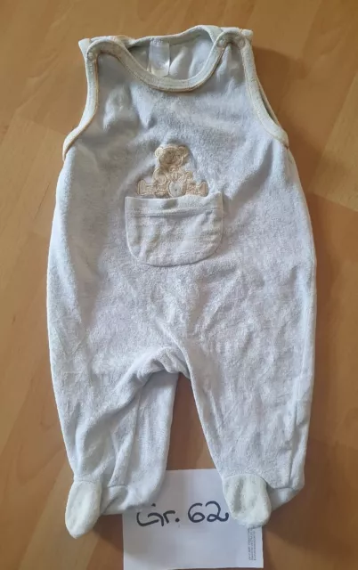 Baby Strampler mit Fuß Größe 62 Mädchen Junge weiß