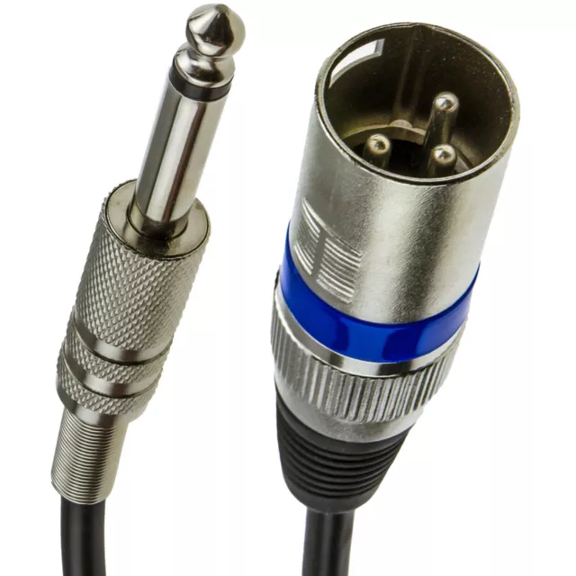 Mezclador XLR 3 pines enchufe a 6,35 mm macho mono guitarra conector cable enchufe 1m/2m/3m/5m/6m