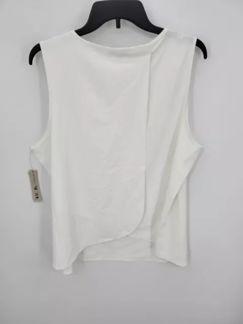 Nic +Zoe Top Womens XL White Sleeveless Scoop Neck Career Tech Stretch 3