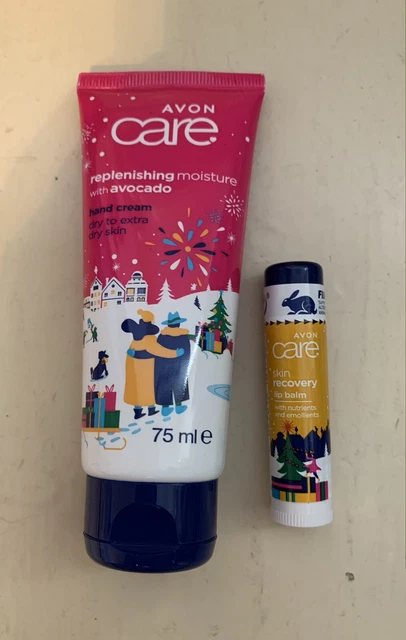 Idratazione replenishing Avon con crema mani avocado 75 ml e balsamo per labbra recupero pelle