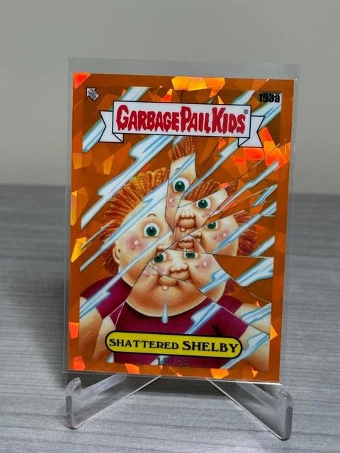 2022 Topps Chrome Sapphire Garbage Pail Kids Shattered Shelby Orange /25