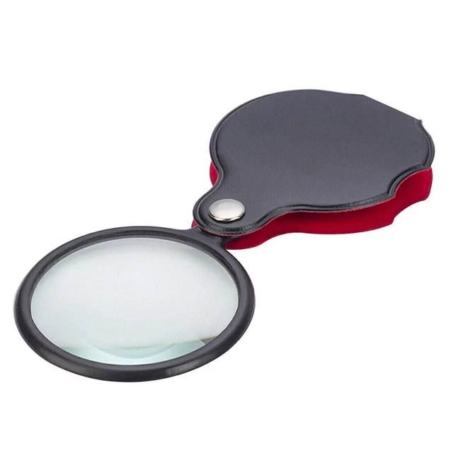 10X Pocket Folding Magnifier Loupe Optical Magnifying Glass