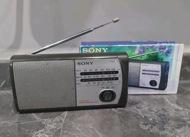 Radio Sony ICF-403L - FM/LW/MW - Grise - Fonctionne Bien, Garantie 6 Mois