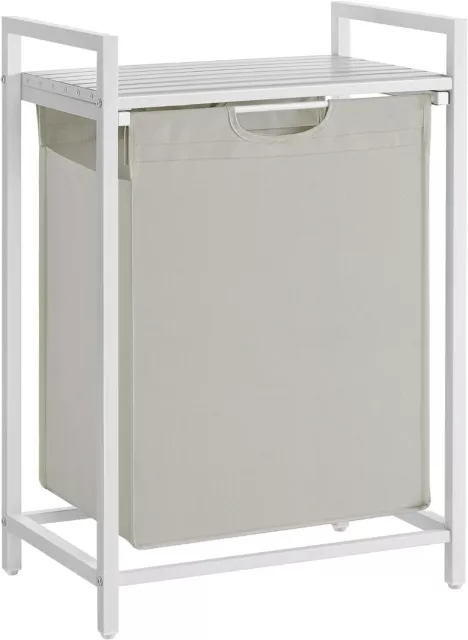 VASAGLE Laundry Basket, Laundry Hamper, Pull-Out BLH101W01