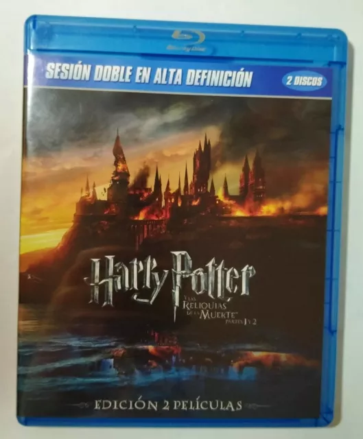 HARRY POTTER y Las Reliquias de la Muerte Parte 1 y 2 BLU-RAY 2 Disc. Rg. B L-14