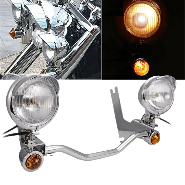 Passing Spot Lamp Turn Signal Light For Harley Road King Touring Electra Glide