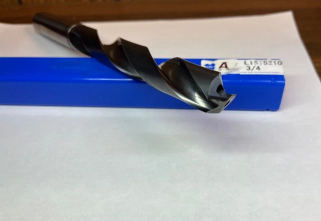 Machinist 3/4" dia. solid Carbide drill, OSG, LIST5210, 205 mm long, 5" loc