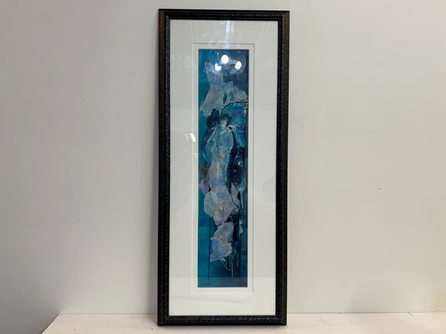 Vintage “Angelo IN The Nuvole” Misto Media Abstract Pittura Firmato Dorothy