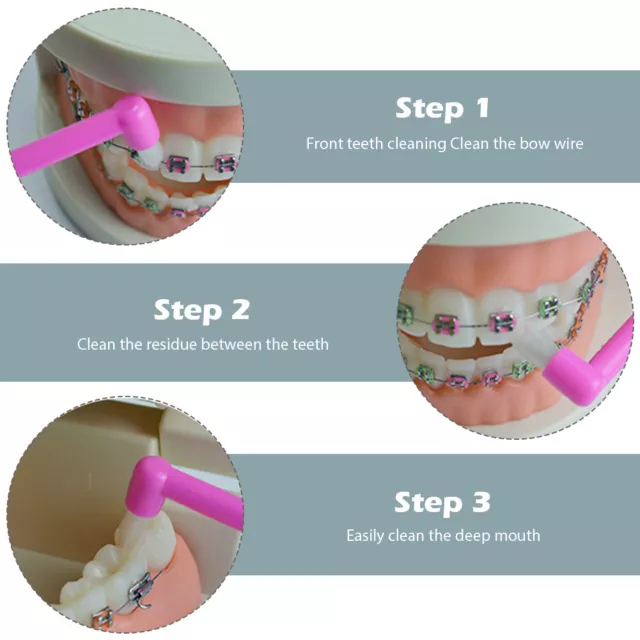 8pcs ErgonomicPortable Interspace Toothbrush With Cover Soft Single Tufted