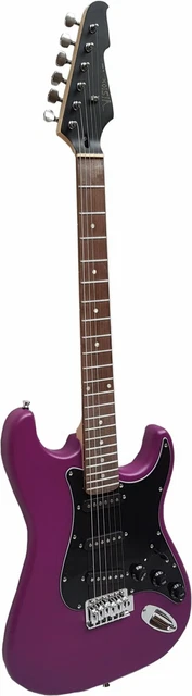 Guitare Electrique Strato Lila Mat Avec Vibrato Et Cable