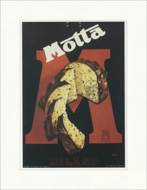 Panettone Motta Milano Severo Pozzati Sepo 1934 Kuchen Kunstdruck Plakatwelt 801