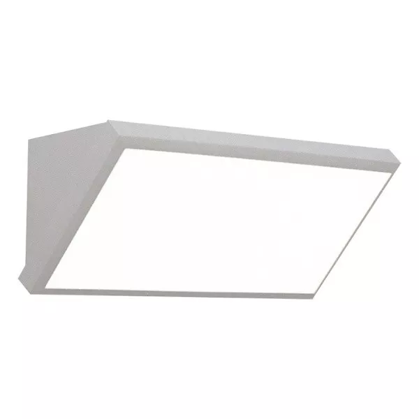 Applique da Esterno Lampada LED Muro Angolare 12W Grigio Chiaro Luce Fredda 6400