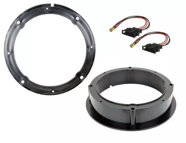 Skoda Fabia Front and Rear Door Speaker Adaptor Rings Spacers Kit 165mm 6.5"