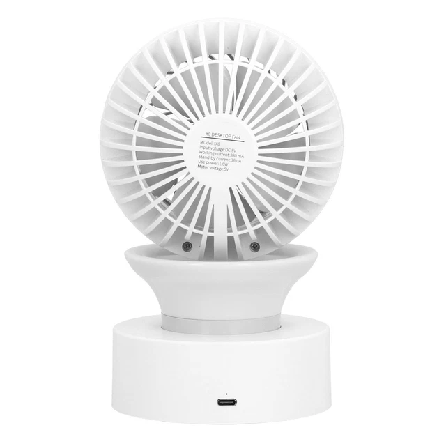 Product: USB Desk Fan With Automatic Shaking Head  Light - Ideal For Office