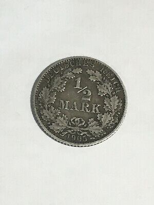 Monnaie Allemagne 1/2 Mark 1905 D ARGENT