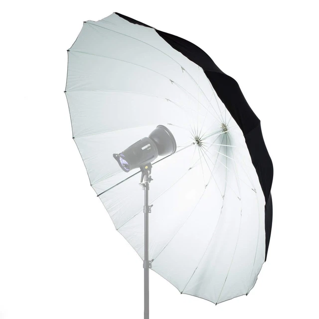 Fomito 7 feet Mega Parabolic Reflector Umbrella White/Black 75"/185cm