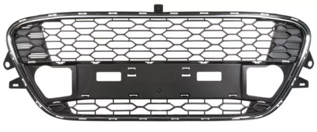 Citroen C3 Ii (2010-2016) Avant Centre Calandre Front Grille Chrome Noir 7422G4!