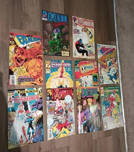 Marvel Comics Excalibur Comic Book Lot of 10