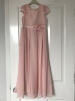 VGC Maxi bridesmaid Flower girl dress girls pink Rocha John Rocha