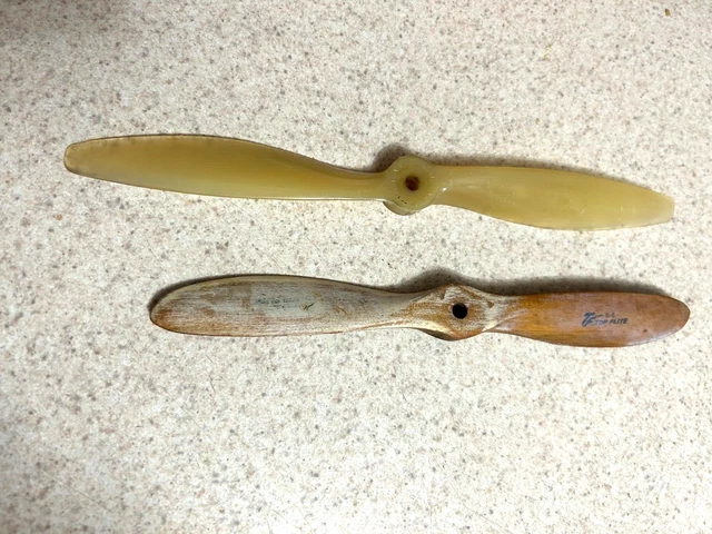 2- Rc Airplane Propellers, 1-Tf Top Flight 9-6 Wood, 1-Grish Tornado 10-6 Nylon. 2- Rc Airplane Propellers, 1-Tf Top Flight 9-6 Wood, 1-Grish Tornado 10-6 Nylon.