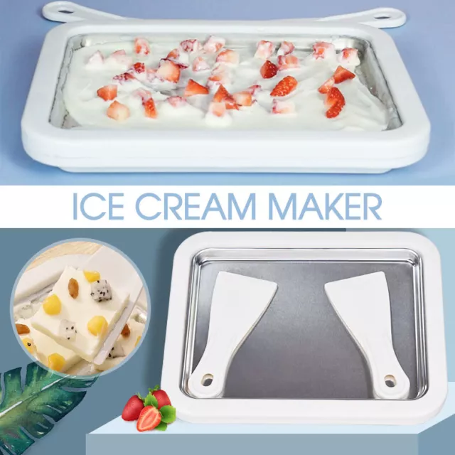 Ice Cream Maker Yogurt Frozen Pan Mini Fried Yogurts Machine Rolled Homemade DIY