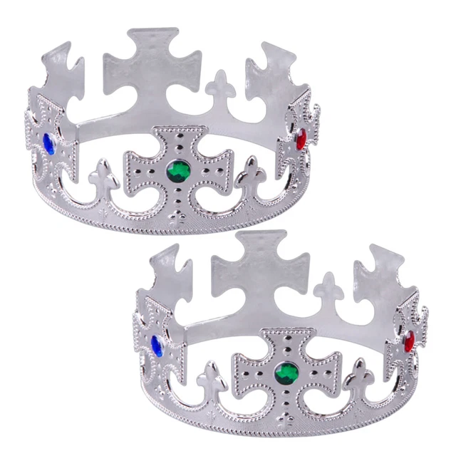 2 Pcs Homme Diadème D'anniversaire Couronnes Royales Pour Hommes