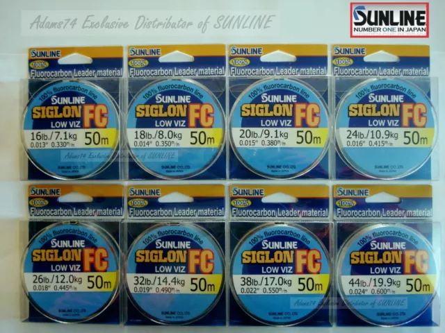 Sunline Siglon FC Fluorocarbon 55yards.50m.Super Fishing Line leader Low Visible 2