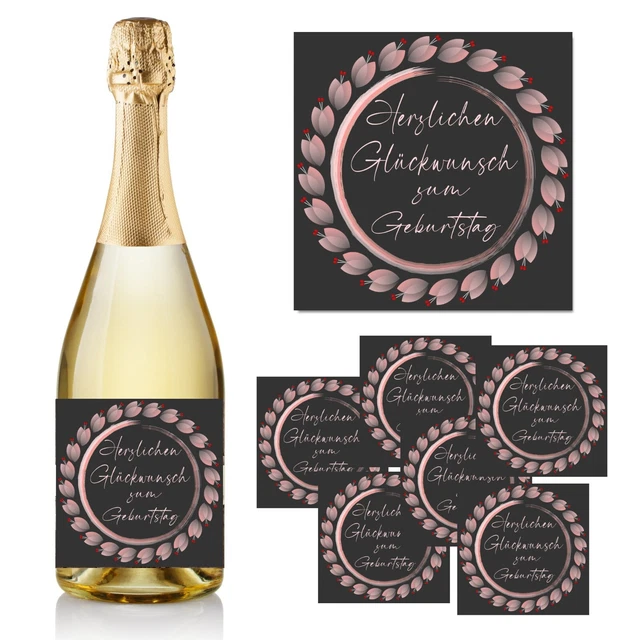 Oblique Unique® Aufkleber Flaschenetikett Endlich Rentner Etikett Gold
