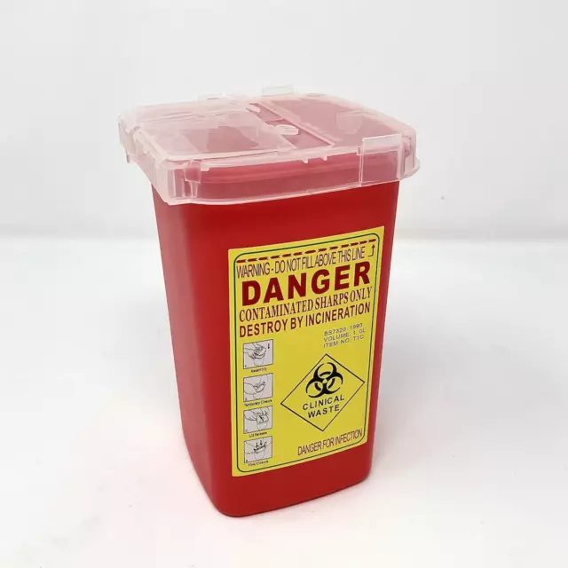 1 Quart Sharps Container (Single, 5 Pack, or 10 Pack)
