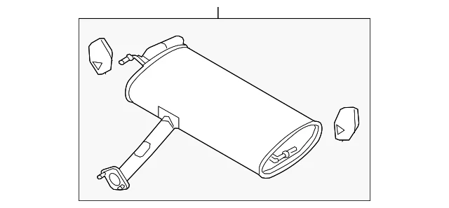 OEM NEW 16-20 Kia Sportage 2.4L Engine Rear Exhaust Muffler Assembly 28710-D9740