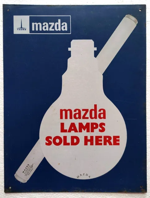 Mazda Lamps Vintage Advertising Litho Tin Sign India Free Shipping