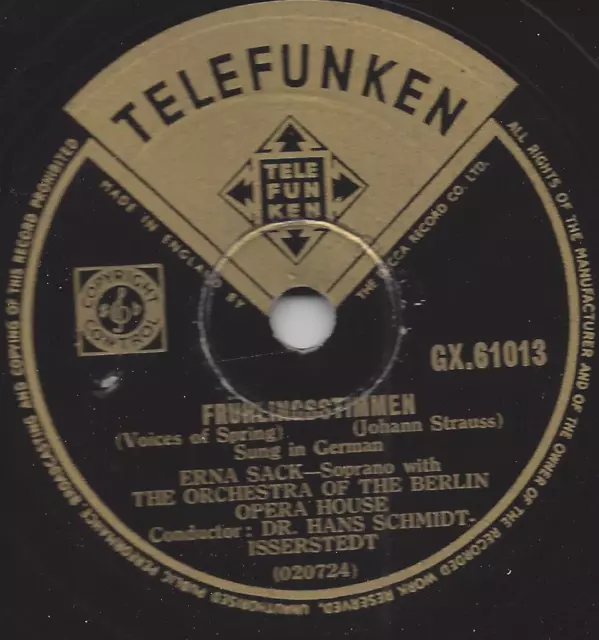 Erna Sack 1938 singt Wiener Lied : Draussen in Sievering blüht schon der Flieder