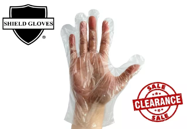 2000 Pcs, Small TPE Food Service Powder Free Disposable Gloves - Clear, 2 Mil