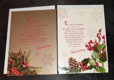 2x Patience Strong CHRISTMAS CARDS Lovely joys of christmas verses Time goes by