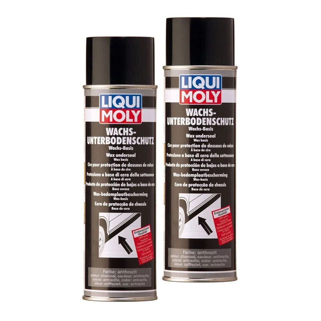 2x LIQUI MOLY Wachsunterbodenschutz Spray anthrazit/schwarz 500ml